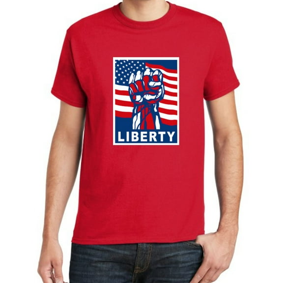 Liberty American Flag T-shirt Mens Graphic Tees Clothing Apparel