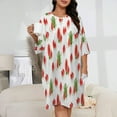thumbnail image 2 of Summer Watermelon Sleepshirts For Sleeping Travels Loose Sleepdress Pajama Dress Soft Nightdress Sleepwear, 2 of 7