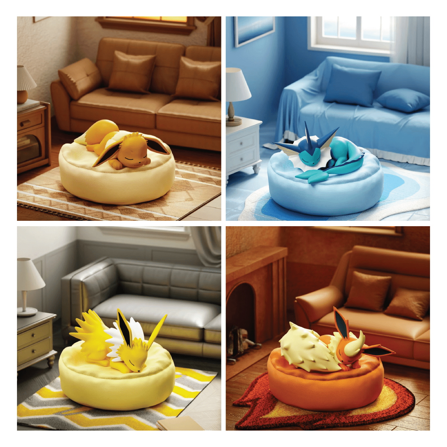 Pokémon Sleepy Eevee Figurines: Mystery Box (1 Random Eevee or Eeveelution Figurine, Chinese)