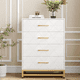 thumbnail image 1 of Blanca moderno de madera 4 - cajón cómoda: a almacenamiento tower, 1 of 8