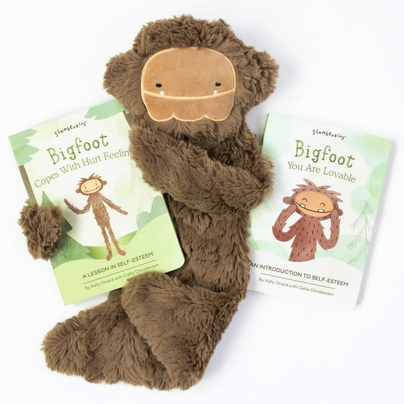 Peluche Bundle Slumberkins Bigfoot Snuggler con 2 libros