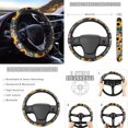 thumbnail image 3 of Renewold Sunflower Green Leopard Print Car Accessories Set, Universal Seat Covers Steering Wheel Covers with Seat Belt Pad 12 Pcs Seat Protector Car Accessories Fit for Most Cars SUV Van, 3 of 7