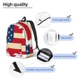thumbnail image 4 of Picia American Flag Map Printed Canvas Daypack - Stylish and Durable Vintage Compact Backpack - Class, Work, Travel, or Laptop Bookbag,Organized Compartments-Small, 4 of 6