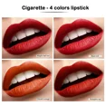 thumbnail image 4 of 4 Colors Cigarette Lipstick Set Matte Lip Gloss Long Lasting Lip Glaze Waterproof Lip Stick Tube Nude Lip Tint Makeup Cosmetics, 4 of 5