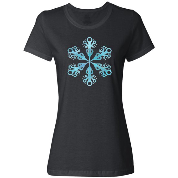 Inktastic Icy Blue Winter Snowflake Women's T-Shirt