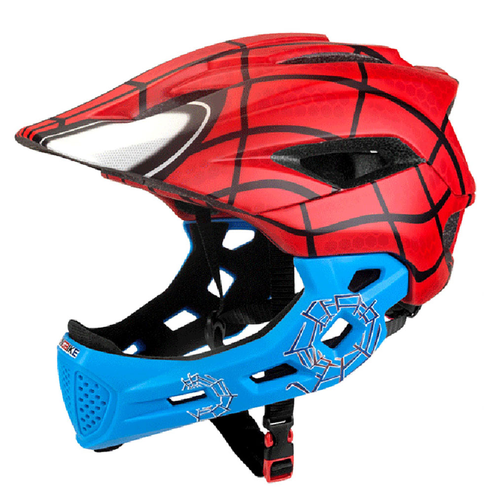 CNMF 2-in-1 Kids Full Face Bike Helmet for Children MTB BMX Dirtbike  Skateboard with Detachable Chin Guard