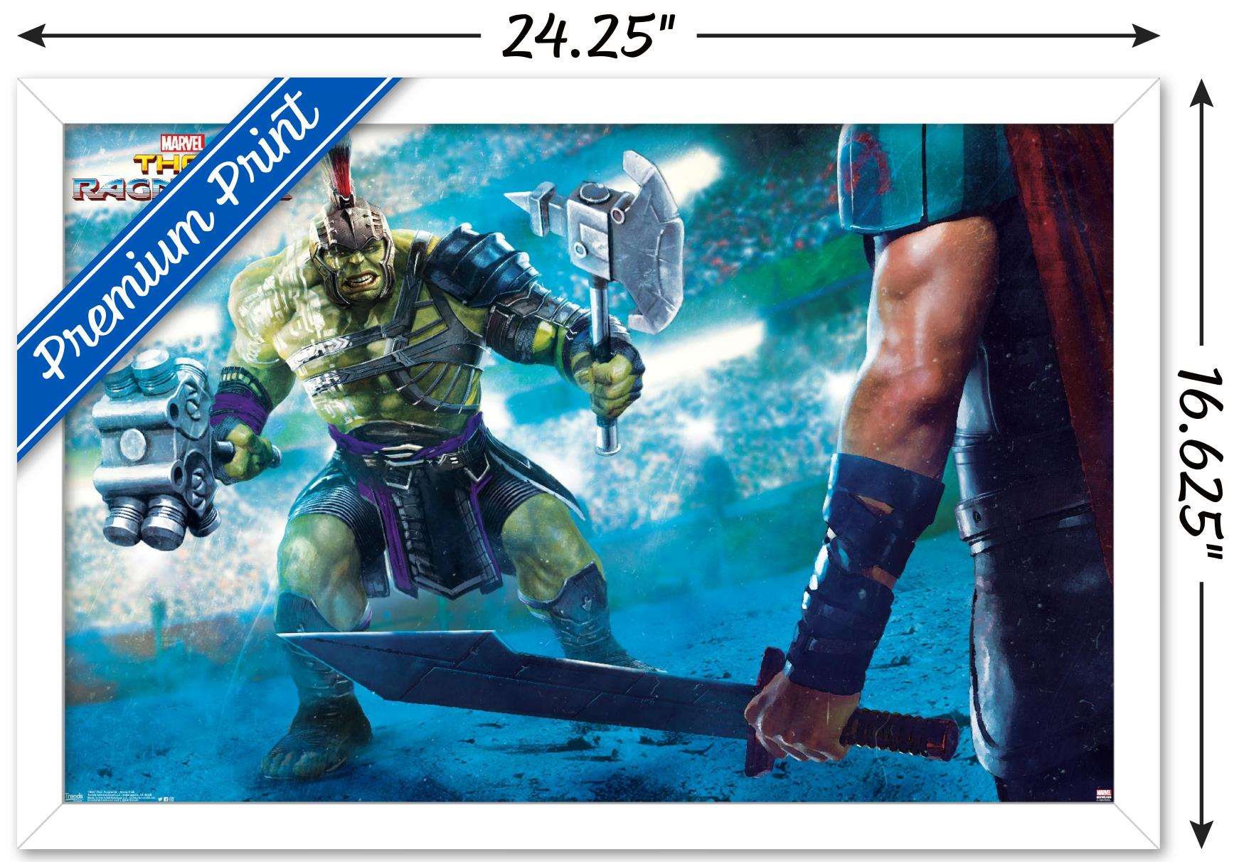 Marvel Cinematic Universe - Thor - Ragnarök - Arena Hulk Wall Poster, 14.725" x 22.375", Framed