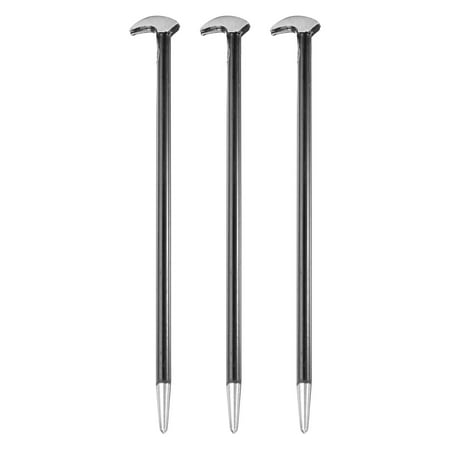 Uxcell 3pcs Rolling Head Pry Bar 12" Length Carbon Steel Lady-foot Bar Heel Pry Bars