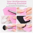 thumbnail image 6 of Lint Free Nail Wipes – 600 PCS Non-Woven Fabric Nail Cleaning Pads, Pink Lash Extensions Glue Cleaning Wipes, Soft Cotton Squares for Salon & Home Use – 4.37 Inch, 6 of 7