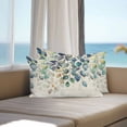 thumbnail image 3 of Lumbar Pillow Covers 20x12 Inch Set of 2, Blue Teal Botanical Waterproof Outdoor Pillow Covers, Weeping Fall Eucalyptus Leaves Rustic Decorative Cushion Pillowcases for Couch, Sofa, Bed, Patio, 3 of 9