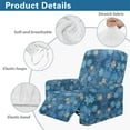 thumbnail image 5 of Xixirimido Snowflakes Blue Pattern Recliner Chair Covers 4 Pieces, Stretch Lazy Boy Recliner Cover, Recliner Sofa Slipcover with Pockets, Furniture Protector for Living Room, Pets, Kids, 5 of 8