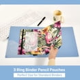 thumbnail image 5 of ALAZA 2 Pack Pencil Pouch Flamingo Flowers Pencil Case for 3 Ring Binder Clear Window Pencil Bag Organizers, 5 of 6
