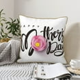 thumbnail image 6 of KLL Happy Mother's Day (3) Decorative Throw Pillow Covers Velvet Soft for Couch Sofa Bedroom Living Room Outdoor - 18"x18", 6 of 8