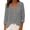 Dark Gray, variant on Women's Cotton Linen Henley Shirt, Long Sleeve Button Down Casual Top, Loose Fit Blouse for Spring, Summer, and Relaxed Everyday Style-Blue