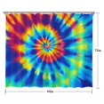 thumbnail image 5 of Colorful Rainbow Tie Dye Spiral Pattern Shower Curtain 84"x72" ,Bathroom Decorative Shower Curtains Set with 12 Hooks,Modern Waterproof Washable Shower Curtain, 5 of 6