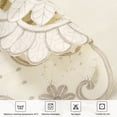 thumbnail image 5 of PiccoCasa Linen Rose Embroidered Round Tablecloth 48" Dia Waterproof, 5 of 7