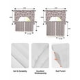 thumbnail image 5 of Purple Floral Swag Kitchen Curtains Sets for Windows 24 Inch Length, Spring Plants Flowers Vintage Rustic Short Window Curtain Panels Swags Valances and Tiers 3 Piece Set for Cafe/Dining Room, 5 of 5