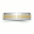 thumbnail image 3 of Bague en Satin avec Incrustation d'Or 14k 6mm Taille 12, 3 of 6