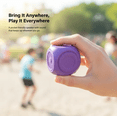 thumbnail image 5 of Incipio SpinBeats Wireless Bluetooth Speaker Portable Mini Speaker with RGB Lights, Spinning Top Design, Compact Pocket Size, Loud Clear Sound for Phone, Tablet, Laptop, Travel LED Speaker-Purple, 5 of 11