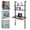 Brown, Black, variant on ToppiJoy 3 Tiers Wall Mounted Desk, Wall Mount Computer Writing Table, Industrial Wall Mount Ladder (Black, Brown)