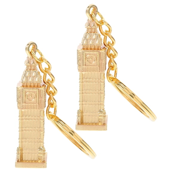 LOLIPPYY 2Pcs British Style Big Keychain Alloy Hanging Charm for Purse and Keys