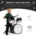 thumbnail image 2 of Batería Best Choice Products Kids de 3 piezas, color negro, 2 of 6