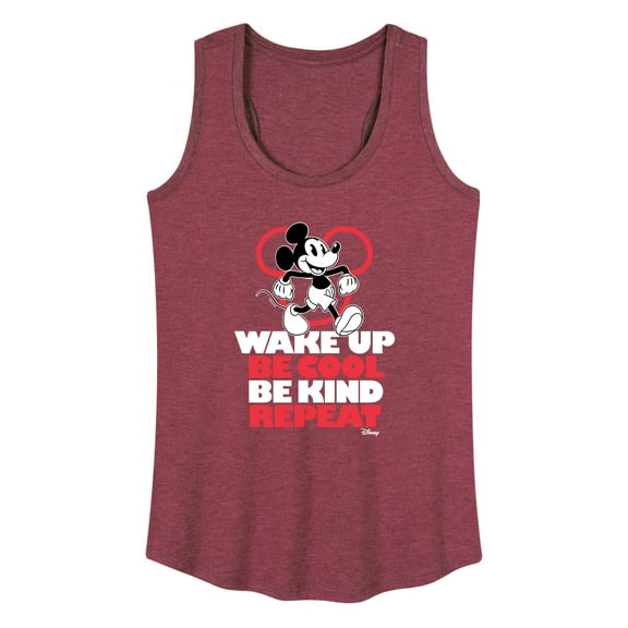 Disney - Mickey Mouse - Wake Up, Be Cool, Be Kind, Repeat - Women's Racerback Tank Top