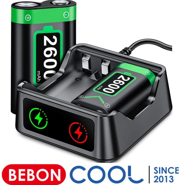 BEBONCOOL Controller Battery Pack for Xbox with2x2600 mAh Xbox