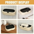 thumbnail image 4 of FELTECHELECTR Plastic Soap Dish Beige 1Pcs 6.3X4.25X2.24In, 4 of 6