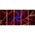 thumbnail image 2 of Design Art Purple and Red Entanglement Abstract Canvas, 5 Equal Panels, 60" x 28", 2 of 2