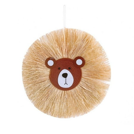 

Wall Art Animal Head Hand Knitted Cartoon Tassel Beard Lion Macrame Pendant Nursery Room Wall Hangings for Home Bedroom Living Room Random Style