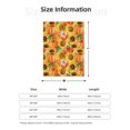 thumbnail image 3 of Throw Blanket for Couch Sofa and Bed, Pumpkins And Sunflowers Super Soft Plush Throw Blanket, Fuzzy Cuteness Comfy Warm Washable Flannel Blanket & Throws for All Season 50"x40", 3 of 7