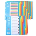thumbnail image 1 of FRCOLOR Notebook Indexes Pages 38Pcs Colored Folder Separator Loose-leaf Indexes Divider Tabs Plastic Divider,11.81"X8.86"X0.04", 1 of 4