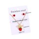 thumbnail image 3 of Delicado conjunto de collar y aretes de clavícula de acero inoxidable 304, luces dulces, regalo de lujo, joyería de acero inoxidable, 3 of 7