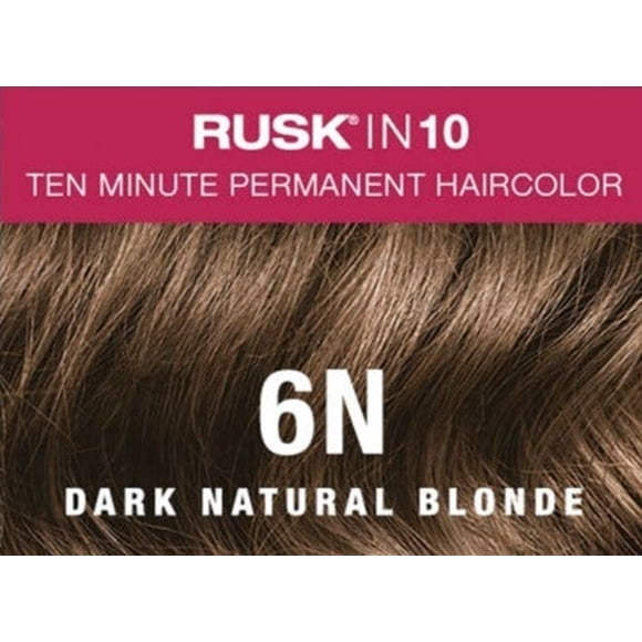 RUSK en 10 Colorant Crème Permanent 6N Blond Naturel Foncé 100 ml