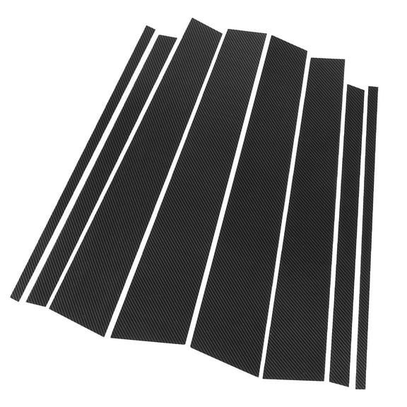 Unique Bargains Door Pillar Window Trim for Honda Pilot 2015-2022 / Car Front Rear Left Right Side Outer Post Pillar Trim Cover / Anti Scratch Stickers / 8 Pcs Black Carbon Fiber