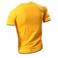 thumbnail image 4 of XMMSWDLA Mens Gym Workout Slim Fit Short Sleeve T-Shirt Cotton Performance Athletic Shirts Running Fitness Tee Yellow Western Shirts for Men, 4 of 5
