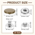 thumbnail image 2 of 20 Set Snap Fasteners, 17mm #831 Zinc Alloy Press Studs Buttons, Camel, 2 of 6