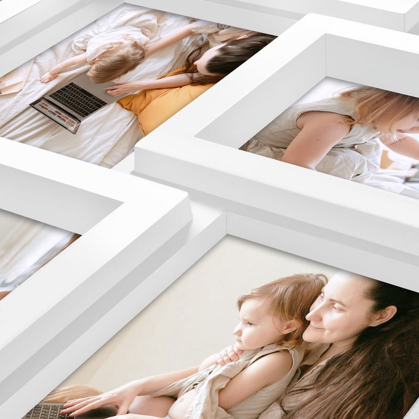 Hello Laura 21-Opening 6x4 Inch Family Picture Frames, White