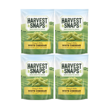 Snack Pack Veggie Chips White Cheddar Flavor – Gluten-Free, Plant-Based Protein Snack – 4 Pack for Lunches, On-the-Go, or Anytime Snacking – Crunchy and Flavorful Veggie Chips