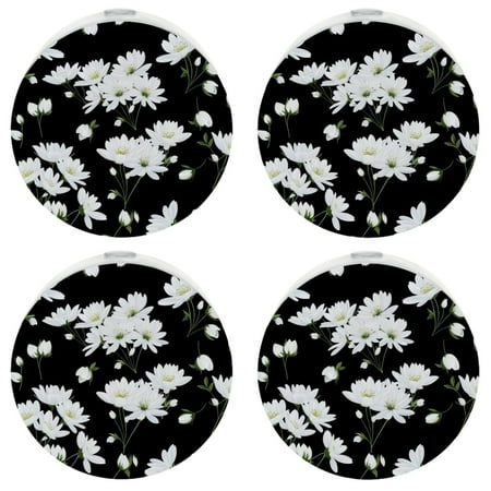 

YZUOUZY Night Light LED Lamp 4-PC Vector White Wild Herbs