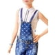 thumbnail image 4 of âBarbie Fashionistas Doll with Green Striped Mohawk Wearing Denim Overalls, Top and Accessories, for 3 to 8 Year Olds Barbie -, 4 of 9