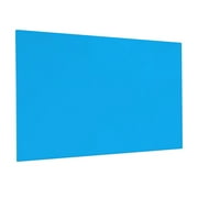 Floating Blue Magnetic Glass Board 48" X 60" Inches Eased Corners