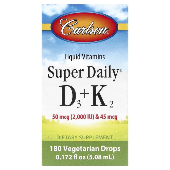Carlson Super Daily® D3   K2, 0.172 fl oz (5.08 ml)