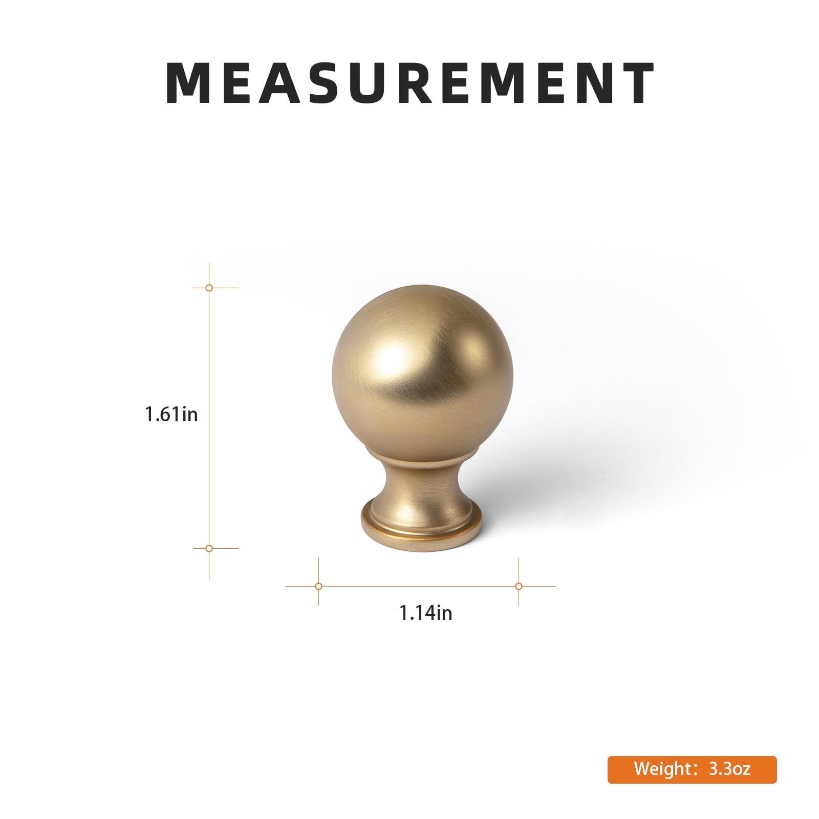 Goo-Ki 12 Pack Champagne Bronze Cabinet Drawer Knobs, Zinc Alloy 1.14" Dia Cabinet Handles for Bar Cupboard Closet Wardrobe