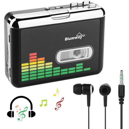 Convertisseur de cassette USB vers MP3, lecteur de cassette portable  BlumWay au format MP3, cassette de musique audio vers