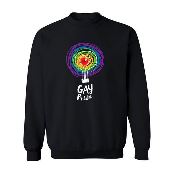 Gay Love With Lightbulb Sketch. Sweatshirt Men -Image by Shutterstock, Male x-Large