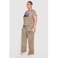thumbnail image 3 of Women's Plus Size Acid Wash Los Angeles Graphic Crew Neck T-Shirt, 3 of 4