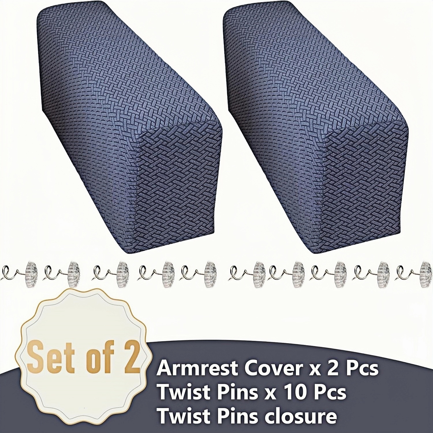 Large Sofa Arm Covers Recliner Couch Armrest Covers Chair Arm Covers, Wear & Tear Protection (Beige,2 Pack )