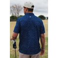 thumbnail image 3 of Burlebo Men's Performance Short Sleeve Polo Golf Shirt (Navy Speckled, Large), 3 of 3